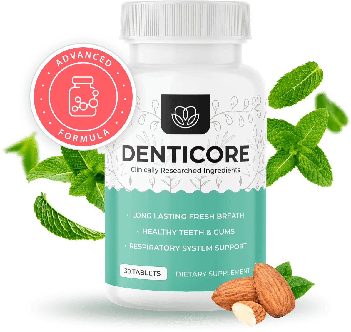 DentiCore oral health supplement bottle